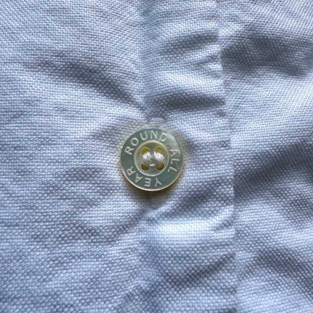 AYR The Tate Shirt Large White Cotton Oxford Stand Collar Oversized Minimalist - Picture 9 of 16